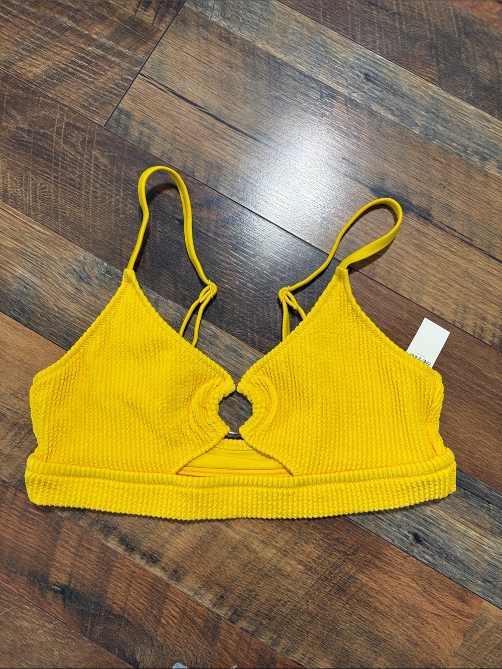 NWTs!! Aerie Yellow Scoop Bikini Top
